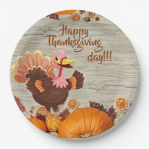 Happy Thanksgiving Day Paper Plate