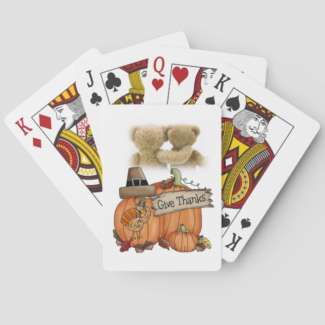 Happy Thanksgiving Day Playing Card Deck (Back)