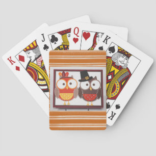 Happy Thanksgiving Day Playing Card Deck, Owl