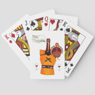 Happy Thanksgiving Day Playing Card Deck, Wine