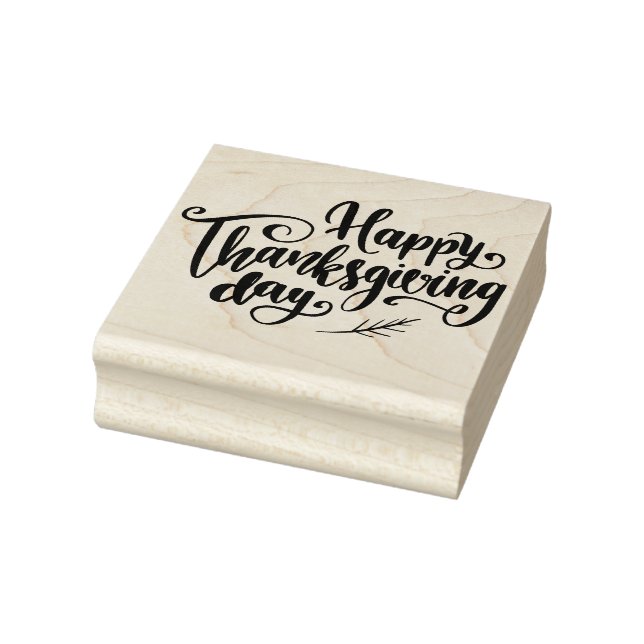 Happy Thanksgiving Day Rubber Stamp (Stamp)