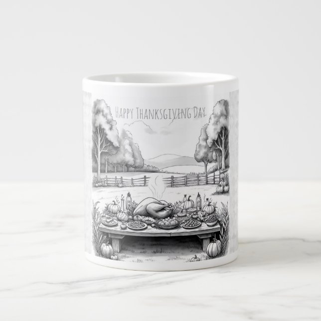 Happy Thanksgiving Day Specialty Mug (Front)