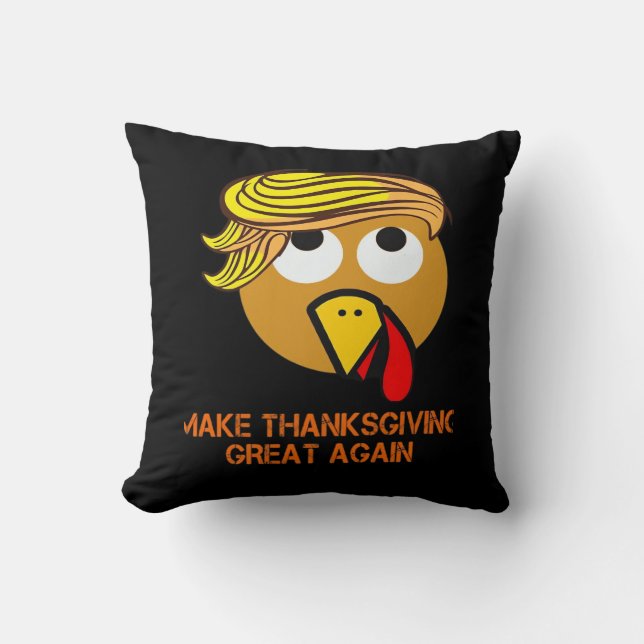 Happy Thanksgiving Day Throw Pillow (Front)