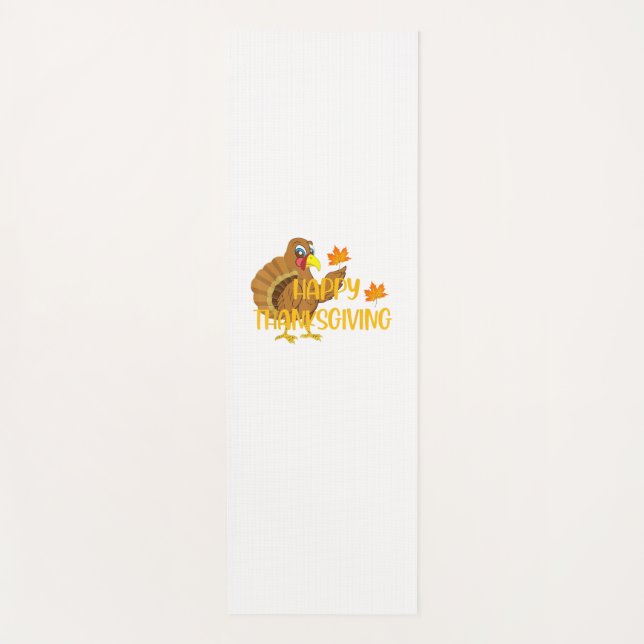 Happy Thanksgiving Day Turkey Thankful Men Women B Yoga Mat (Front)