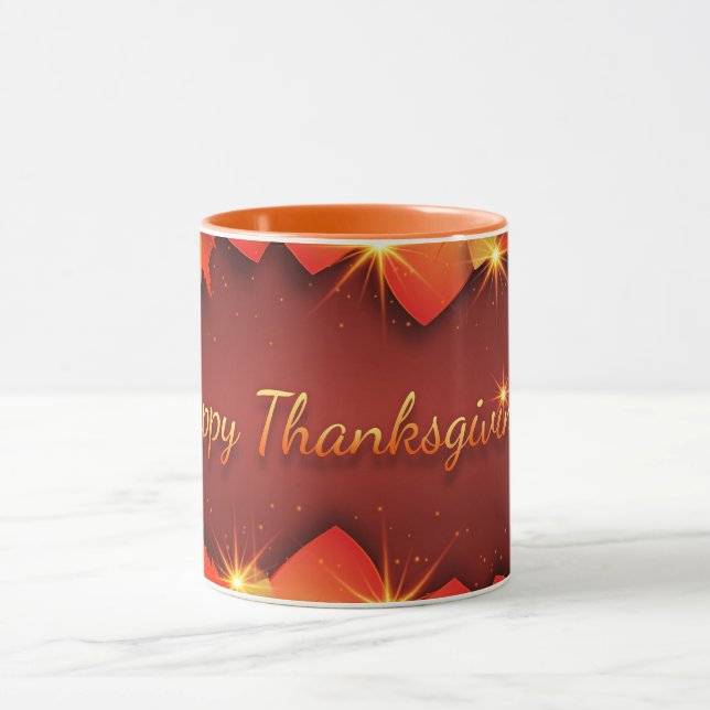 Happy Thanksgiving, decorative, Mug (Center)