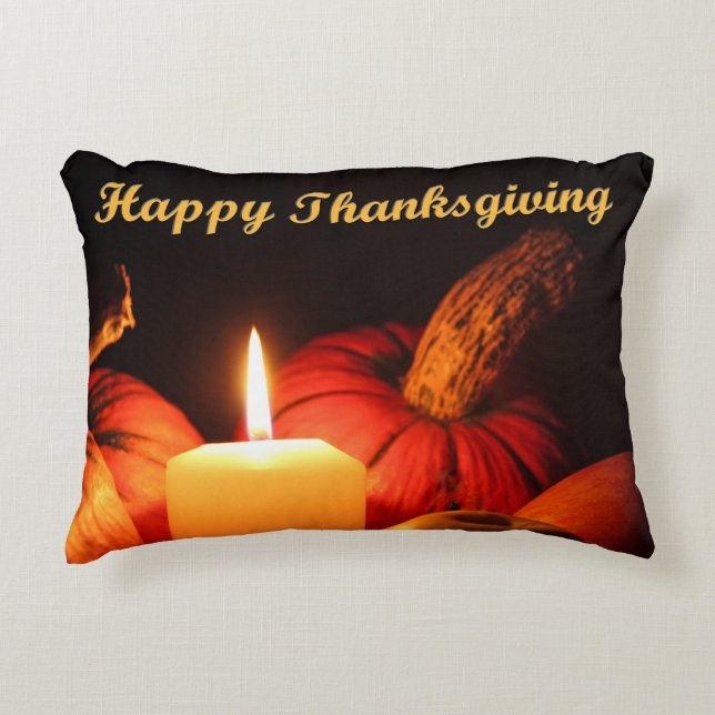 Happy Thanksgiving Decorative Pillow (Front)