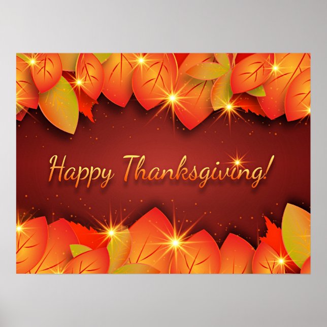 Happy Thanksgiving, decorative, Poster (Front)