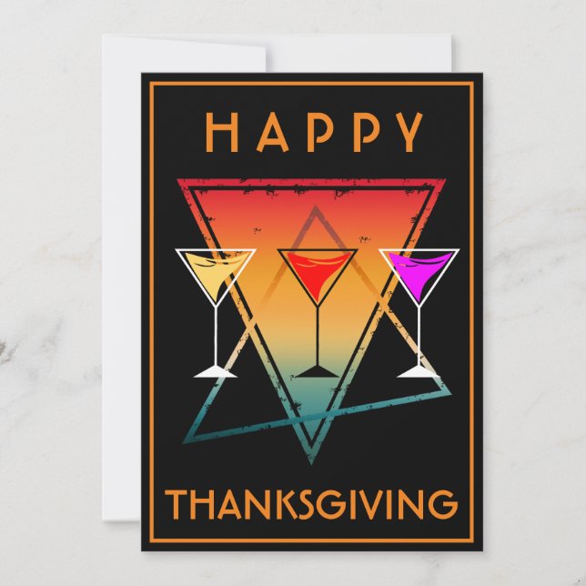 HAPPY THANKSGIVING DINNER CELEBRATION INVITATION (Front)