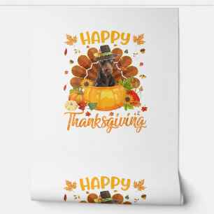 Happy Thanksgiving Doberman Dog Turkey Pumpkin  Wallpaper
