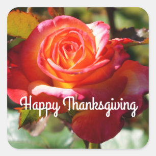 Happy Thanksgiving Dream Come True Rose #2 Sticker
