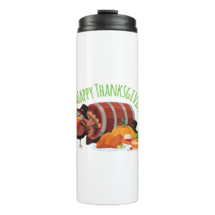happy thanksgiving drunk turkey thermal tumbler