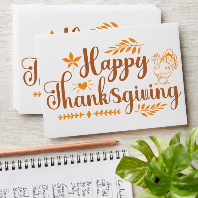 Happy Thanksgiving Envelope (Stacked)