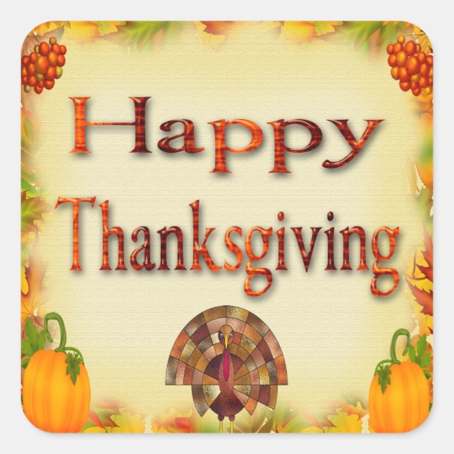 Happy Thanksgiving Envelope Seals (Front)