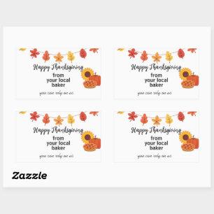 Happy Thanksgiving Fall/Autumn Business Marketing  Sticker