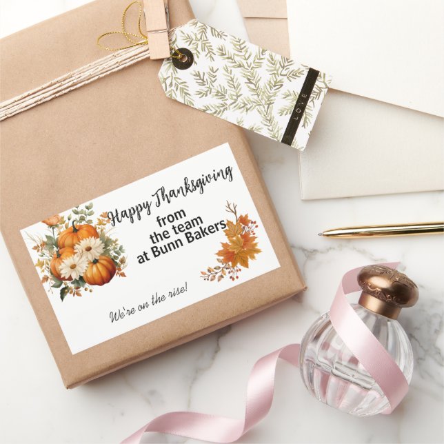 Happy Thanksgiving Fall/Autumn Business Marketing  Sticker (Gifting)