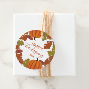 Happy Thanksgiving  Fall  Favour Tags