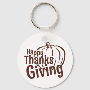 Happy Thanksgiving – Fall Harvest Design Keychain