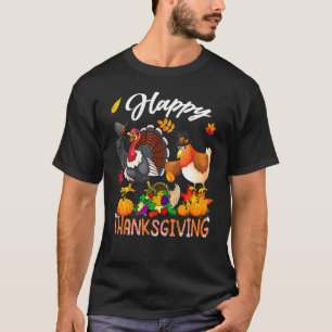 Happy Thanksgiving Fall Turkey Dabbing Chicken Wea T-Shirt