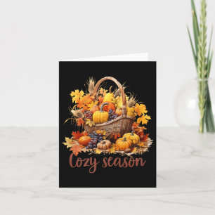 Happy Thanksgiving Fall Vibes Cozy Season Premium Card