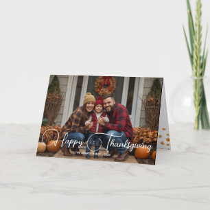 Happy Thanksgiving family thanksgiving photo card