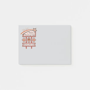 Happy Thanksgiving Feeling Blessed Retro Sign Post-it Notes
