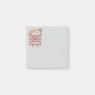 Happy Thanksgiving Feeling Blessed Retro Sign Post-it Notes