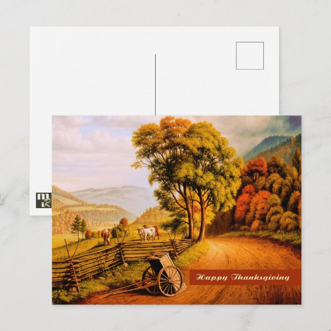 Happy Thanksgiving. Fine Art Postcard (Front/Back)