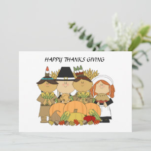 Happy Thanksgiving flat card