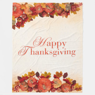 Happy Thanksgiving Fleece Blanket