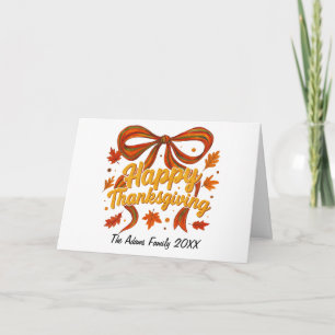 Happy Thanksgiving Folded Holidaycard , Thank You Card