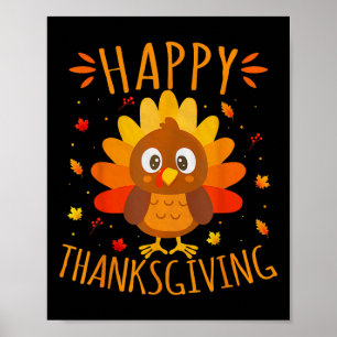 Happy Thanksgiving For Turkey Day Family Dinner  Poster