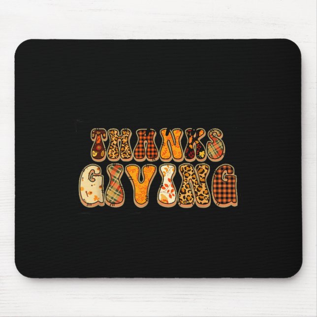 Happy Thanksgiving For Turkey Day Family Dinner Th Mouse Pad (Front)