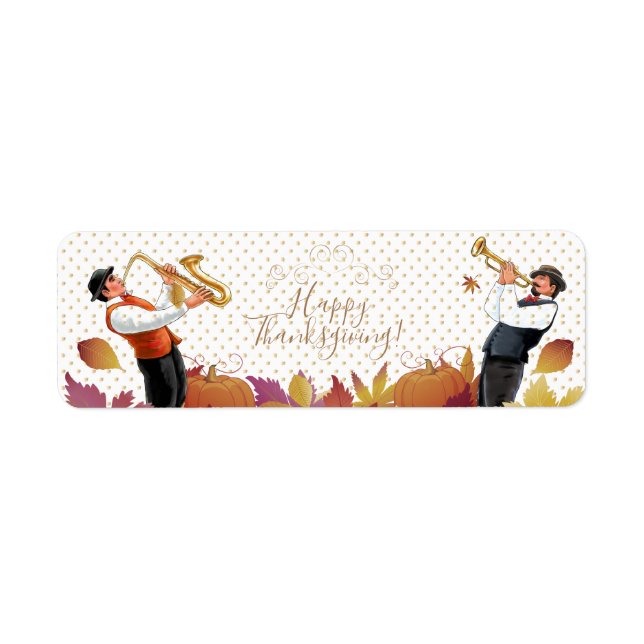 Happy Thanksgiving! Friendsgiving Jazz Music Retro (Front)