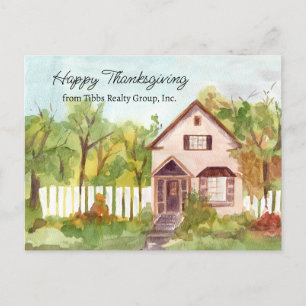 Happy Thanksgiving From Realtor Custom Name Holiday Postcard