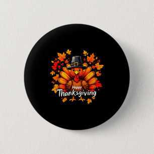 Happy Thanksgiving Funny Turkey Family Dinner Than 2 Inch Round Button