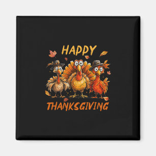 Happy Thanksgiving Funny Turkey Family Dinner Than Magnet