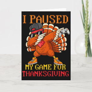Happy Thanksgiving Gaming Fall Turkey Gamer Boys K Card