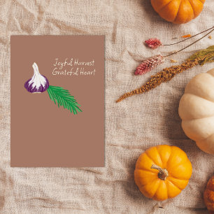 Happy Thanksgiving Garlic Greeting Card Download