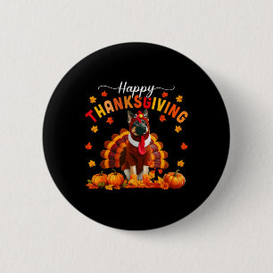 Happy Thanksgiving German Shepherd Cosplay Fall Tu 2 Inch Round Button