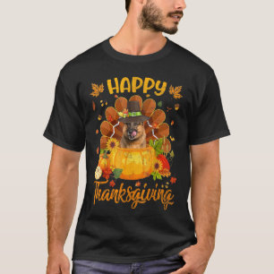 Happy Thanksgiving German Shepherd Dog Turkey Pump T-Shirt