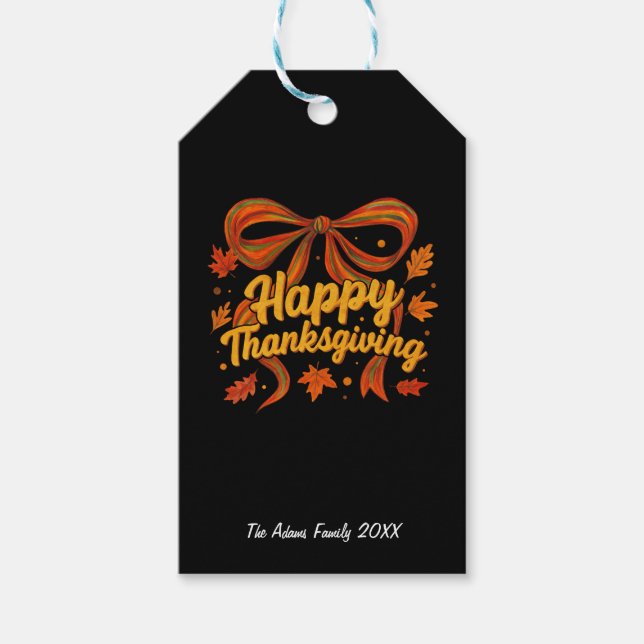 Happy Thanksgiving gift  Tags (Front)