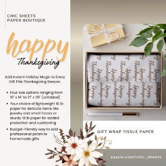 Happy Thanksgiving Gift Wrap Tissue Paper