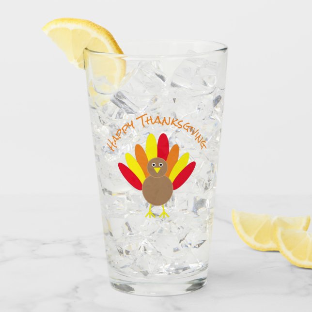 Happy Thanksgiving Glass (Front Ice)