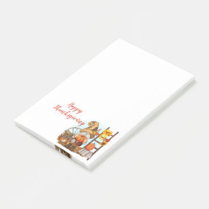 Happy Thanksgiving Gnome Post-it Notes