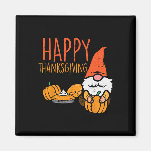 Happy Thanksgiving Gnome Pumpkin Cute Fall Men Wom Magnet