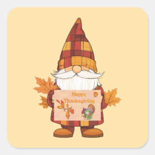 Happy Thanksgiving Gnome Sticker