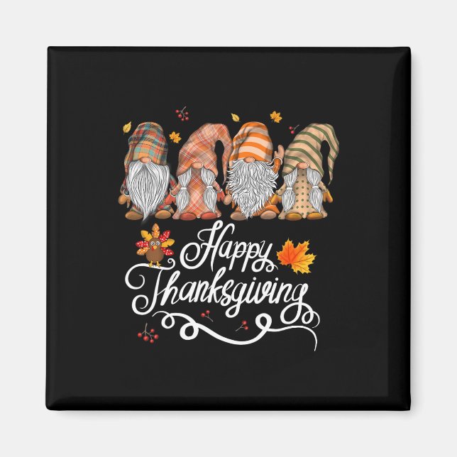 Happy Thanksgiving Gnomes  Magnet (Front)