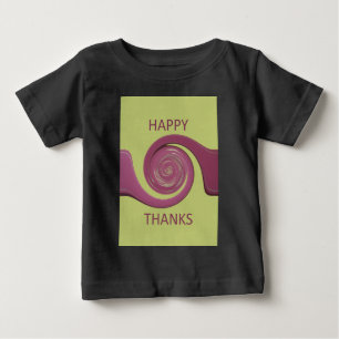 Happy Thanksgiving Golden Yellow whirl design.png Baby T-Shirt
