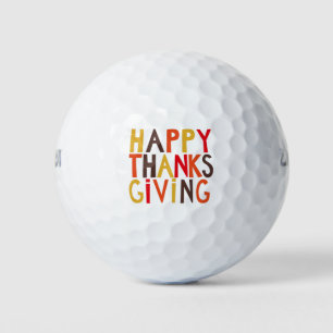 Happy Thanksgiving Golf Ball