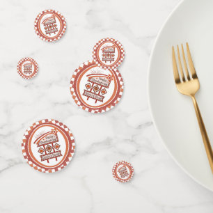 Happy Thanksgiving Grateful & Blessed Retro Sign Confetti